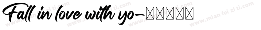 Fall in love with yo字体转换